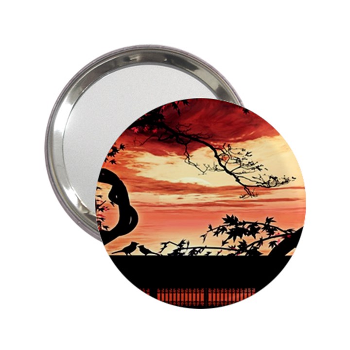 Autumn Song Autumn Spreading Its Wings All Around 2.25  Handbag Mirrors