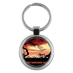 Autumn Song Autumn Spreading Its Wings All Around Key Chains (round)  by Nexatart