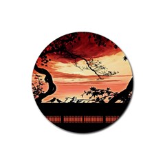 Autumn Song Autumn Spreading Its Wings All Around Rubber Coaster (round)  by Nexatart