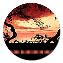 Autumn Song Autumn Spreading Its Wings All Around Magnet 5  (round) by Nexatart