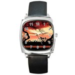 Autumn Song Autumn Spreading Its Wings All Around Square Metal Watch Front