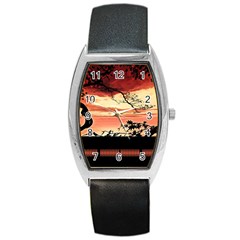 Autumn Song Autumn Spreading Its Wings All Around Barrel Style Metal Watch by Nexatart