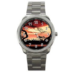 Autumn Song Autumn Spreading Its Wings All Around Sport Metal Watch by Nexatart