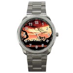 Autumn Song Autumn Spreading Its Wings All Around Sport Metal Watch Front