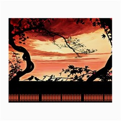 Autumn Song Autumn Spreading Its Wings All Around Small Glasses Cloth (2-side) by Nexatart