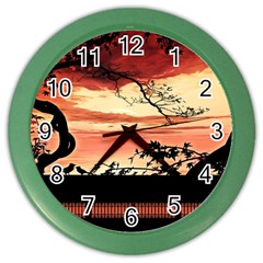 Autumn Song Autumn Spreading Its Wings All Around Color Wall Clocks