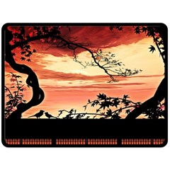 Autumn Song Autumn Spreading Its Wings All Around Fleece Blanket (large)  by Nexatart