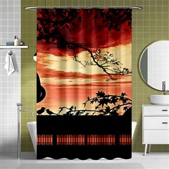 Autumn Song Autumn Spreading Its Wings All Around Shower Curtain 48  X 72  (small)  by Nexatart