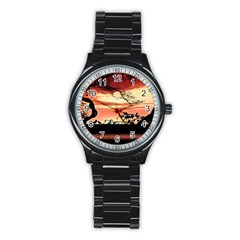 Autumn Song Autumn Spreading Its Wings All Around Stainless Steel Round Watch