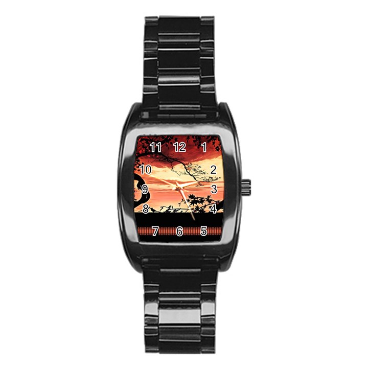 Autumn Song Autumn Spreading Its Wings All Around Stainless Steel Barrel Watch