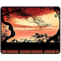 Autumn Song Autumn Spreading Its Wings All Around Double Sided Fleece Blanket (medium)  by Nexatart