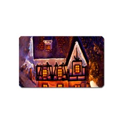 House In Winter Decoration Magnet (name Card) by Nexatart