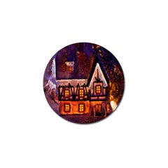 House In Winter Decoration Golf Ball Marker