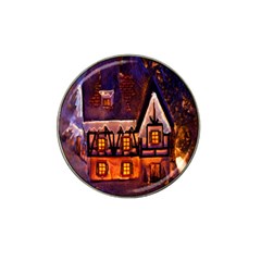 House In Winter Decoration Hat Clip Ball Marker (10 Pack) by Nexatart