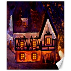 House In Winter Decoration Canvas 8  X 10  by Nexatart