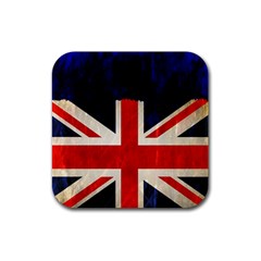 Flag Of Britain Grunge Union Jack Flag Background Rubber Coaster (square)  by Nexatart