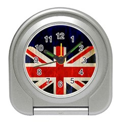 Flag Of Britain Grunge Union Jack Flag Background Travel Alarm Clocks by Nexatart