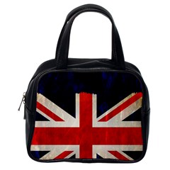 Flag Of Britain Grunge Union Jack Flag Background Classic Handbags (one Side) by Nexatart