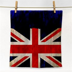 Flag Of Britain Grunge Union Jack Flag Background Face Towel by Nexatart