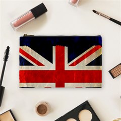 Flag Of Britain Grunge Union Jack Flag Background Cosmetic Bag (medium)  by Nexatart