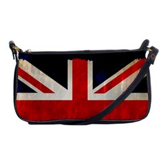 Flag Of Britain Grunge Union Jack Flag Background Shoulder Clutch Bags by Nexatart