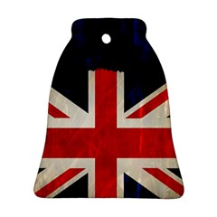 Flag Of Britain Grunge Union Jack Flag Background Bell Ornament (two Sides) by Nexatart