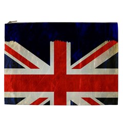 Flag Of Britain Grunge Union Jack Flag Background Cosmetic Bag (xxl)  by Nexatart