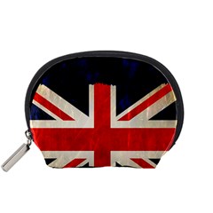 Flag Of Britain Grunge Union Jack Flag Background Accessory Pouches (small)  by Nexatart