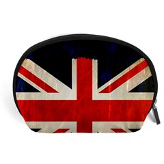 Flag Of Britain Grunge Union Jack Flag Background Accessory Pouches (large)  by Nexatart