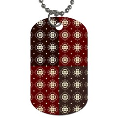 Decorative Pattern With Flowers Digital Computer Graphic Dog Tag (one Side) by Nexatart