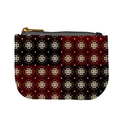 Decorative Pattern With Flowers Digital Computer Graphic Mini Coin Purses by Nexatart