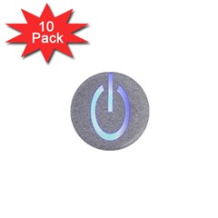 Close Up Of A Power Button 1  Mini Magnet (10 pack) 