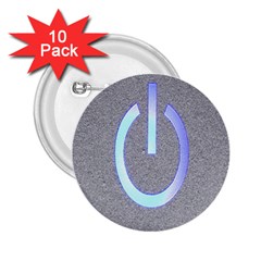 Close Up Of A Power Button 2.25  Buttons (10 pack) 