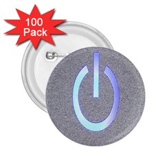 Close Up Of A Power Button 2.25  Buttons (100 pack) 