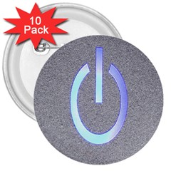 Close Up Of A Power Button 3  Buttons (10 pack) 