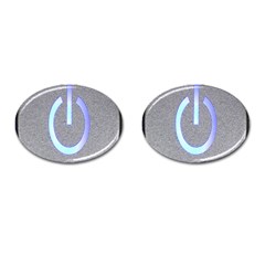 Close Up Of A Power Button Cufflinks (Oval)