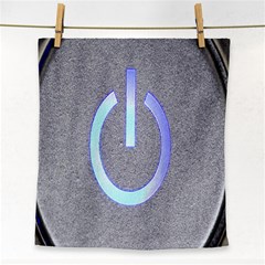 Close Up Of A Power Button Face Towel