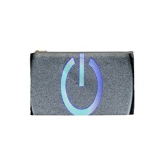 Close Up Of A Power Button Cosmetic Bag (Small) 