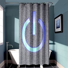 Close Up Of A Power Button Shower Curtain 36  x 72  (Stall) 