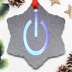 Close Up Of A Power Button Ornament (Snowflake)