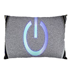 Close Up Of A Power Button Pillow Case (Two Sides)