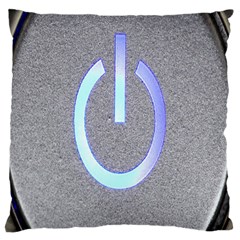 Close Up Of A Power Button Large Cushion Case (One Side)