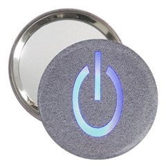 Close Up Of A Power Button 3  Handbag Mirrors