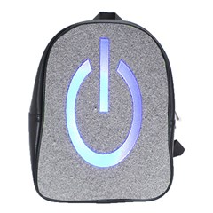 Close Up Of A Power Button School Bags (XL) 