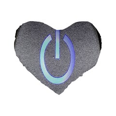 Close Up Of A Power Button Standard 16  Premium Heart Shape Cushions