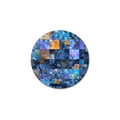 Blue Squares Abstract Background Of Blue And Purple Squares Golf Ball Marker (4 Pack) by Nexatart