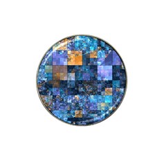 Blue Squares Abstract Background Of Blue And Purple Squares Hat Clip Ball Marker (4 Pack) by Nexatart