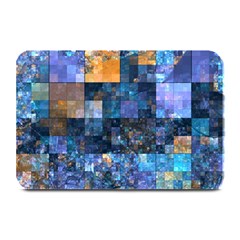 Blue Squares Abstract Background Of Blue And Purple Squares Plate Mats by Nexatart