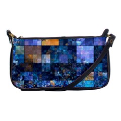 Blue Squares Abstract Background Of Blue And Purple Squares Shoulder Clutch Bags by Nexatart