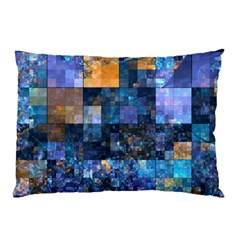 Blue Squares Abstract Background Of Blue And Purple Squares Pillow Case (two Sides) by Nexatart